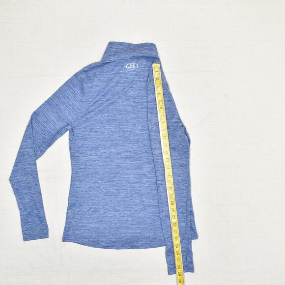 Under Armour Women's 1/4 Zip Pullover Polyester Blue Size M Loose Heatgear - Picture 6 of 8